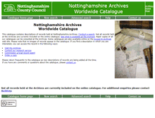 Tablet Screenshot of nawcat.nottinghamshire.gov.uk