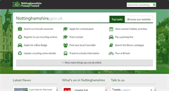 Desktop Screenshot of nottinghamshire.gov.uk