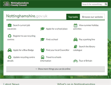 Tablet Screenshot of nottinghamshire.gov.uk
